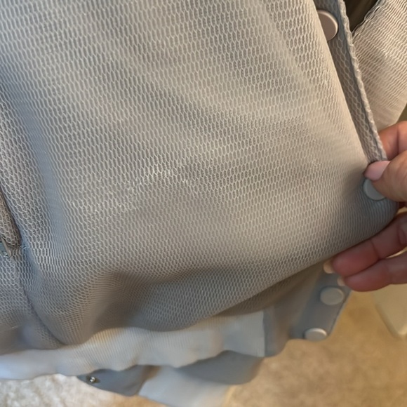 Light grey Alo taffeta bomber. - Picture 2 of 8